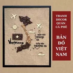 TRANH DỪA DECOR 70X90CM - BẢN ĐỒ VIỆT NAM