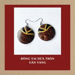 BÔNG TAI DỪA TRÒN CỔ ĐIỂN