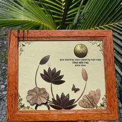 TRANH KHUNG GỖ DỪA, ỐP NỔI - SIZE 20X25CM THIẾT KẾ THEO YÊU CẦU