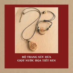 BỘ TRANG SỨC GIỌT NƯỚC HỌA TIẾT SEN ( 2 MÓN )