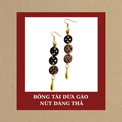 BÔNG TÀI DỪA GÁO NÚT DÁNG THẢ
