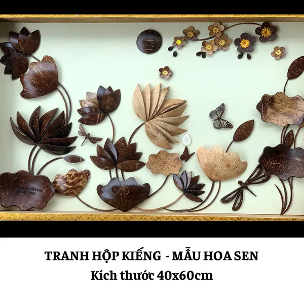 TRANH HỘP KIẾNG 40x60cm  - HOA SEN