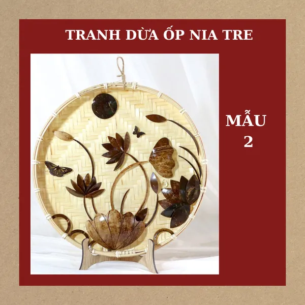 TRANH DỪA ỐP NIA TRE DECOR, ỐP CHỮ + KHẮC CHỮ THEO YÊU CẦU