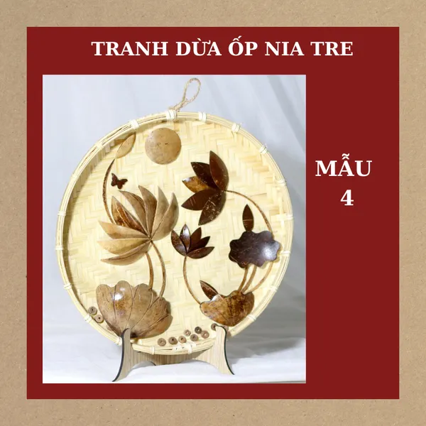 TRANH DỪA ỐP NIA TRE DECOR, ỐP CHỮ + KHẮC CHỮ THEO YÊU CẦU