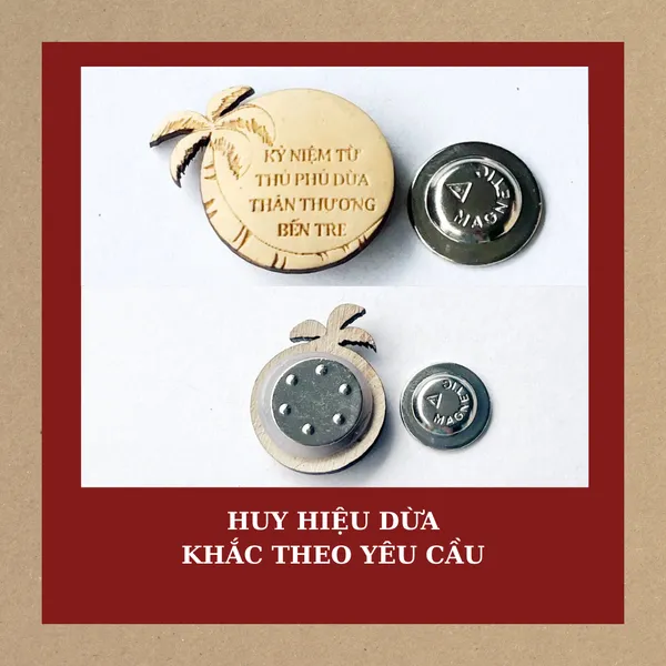 HUY HIỆU DỪA NAM CHÂM BỀN ĐẸP, THIẾT KẾ THEO YÊU CẦU - NHẬN BÁO GIÁ SỐ LƯỢNG