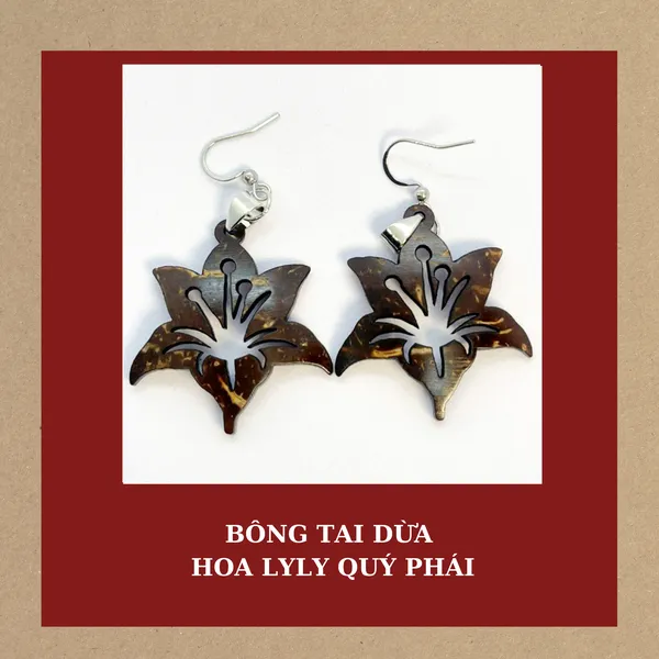 BÔNG TAI DỪA HOA LYLY QUÝ PHÁI