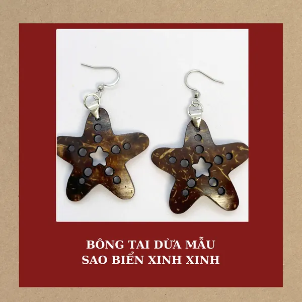 BÔNG TAI DỪA MẪU SAO BIỂN XINH XINH