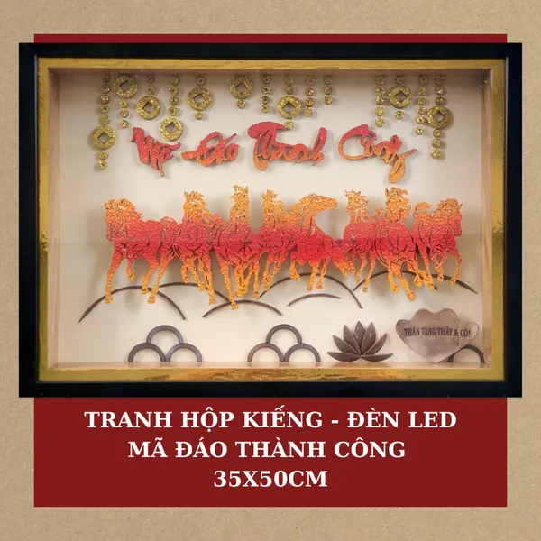 TRANH HỘP KIẾNG 35x50cm  - MÃ ĐÁO THÀNH CÔNG