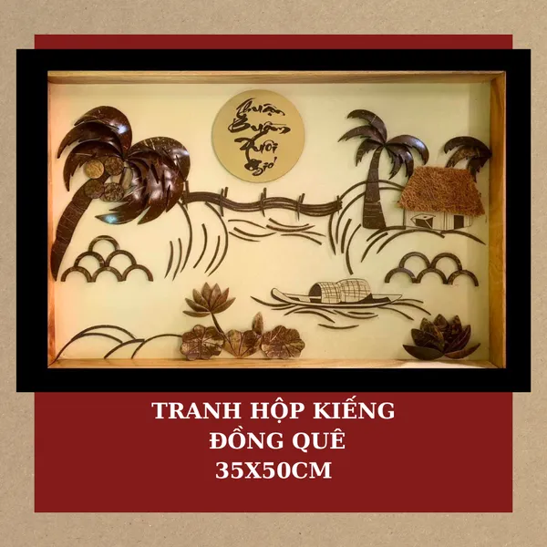 TRANH HỘP KIẾNG 35x50cm– ĐỒNG QUÊ
