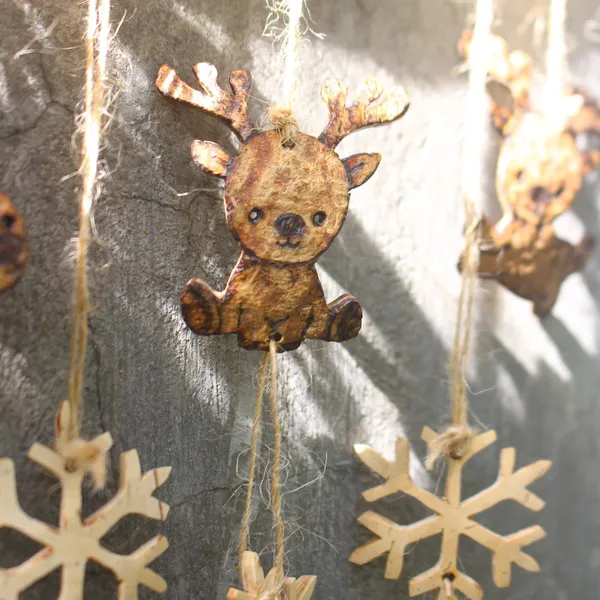 Tuần Lộc-Bông Tuyết treo tường, decor đẹp, thủ công dừa Cocohand