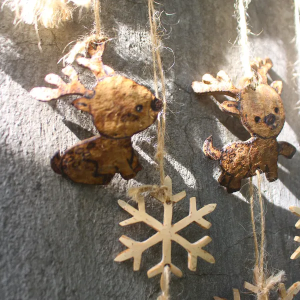 Tuần Lộc-Bông Tuyết treo tường, decor đẹp, thủ công dừa Cocohand