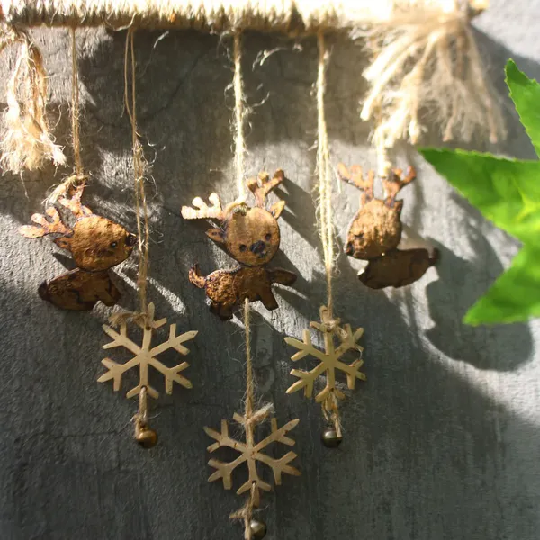 Tuần Lộc-Bông Tuyết treo tường, decor đẹp, thủ công dừa Cocohand