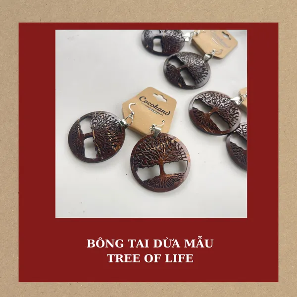 BÔNG TAI DỪA MẪU TREE OF LIFE