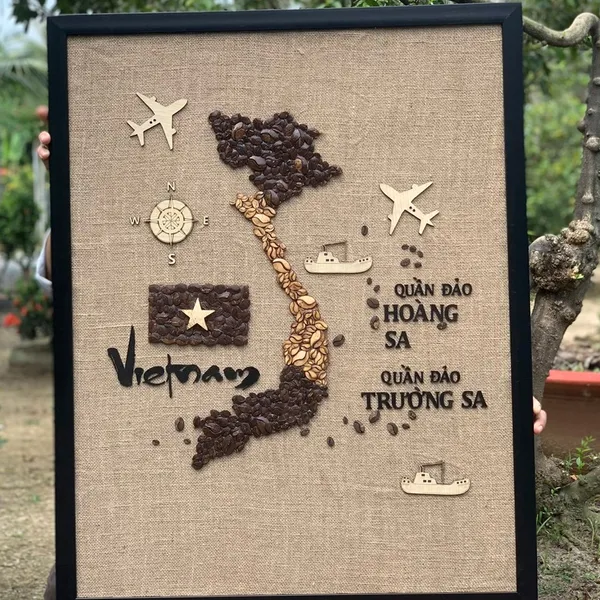 TRANH DỪA DECOR 70X90CM - BẢN ĐỒ VIỆT NAM