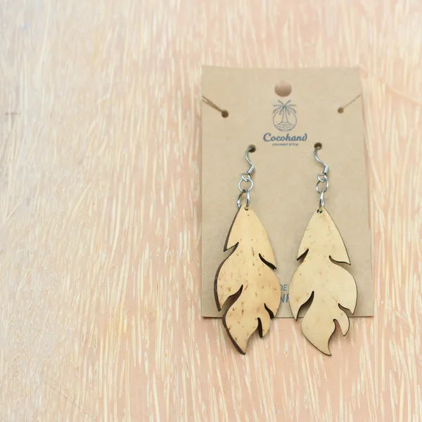 BÔNG TAI DỪA DÁNG LÔNG VŨ