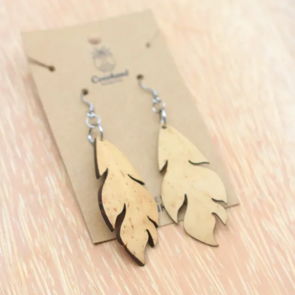 BÔNG TAI DỪA DÁNG LÔNG VŨ