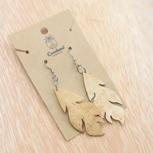 BÔNG TAI DỪA DÁNG LÔNG VŨ