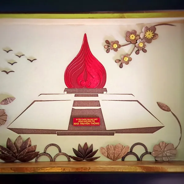 TRANH HỘP KIẾNG 35x50cm - NHÀ TRUYỀN THỐNG ĐỒNG KHỞI
