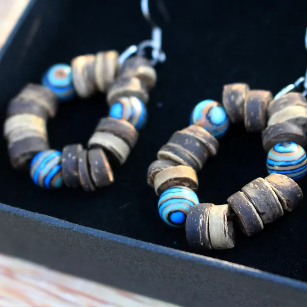 BỘ TRANG SỨC DỪA PHỐI HẠT MALACHITE ( 2 MÓN )
