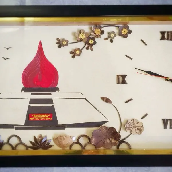 TRANH HỘP KIẾNG ĐỒNG HỒ 40x80cm - NHÀ TRUYỀN THỐNG ĐỒNG KHỞI