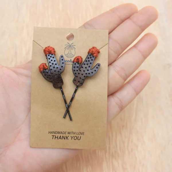 KẸP TÓC DỪA XƯƠNG RỒNG ĐỎ ( 1 KẸP ) 