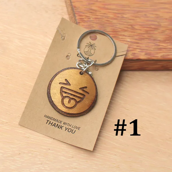 MÓC KHÓA MẶT CƯỜI - NHẬN KHẮC TÊN MẶT SAU