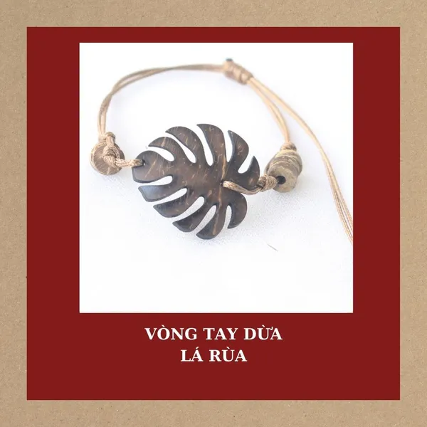 VÒNG TAY DỪA LÁ RÙA MAY MẮN