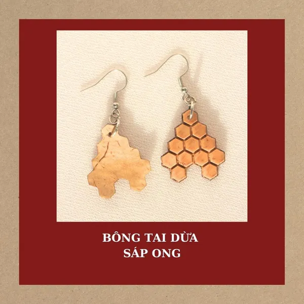 BÔNG TAI DỪA SÁP ONG