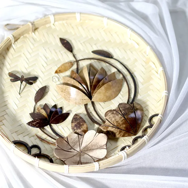 TRANH DỪA ỐP NIA TRE DECOR, KHẮC CHỮ 0đ + TẶNG CHÂN ĐẾ / MẪU 1