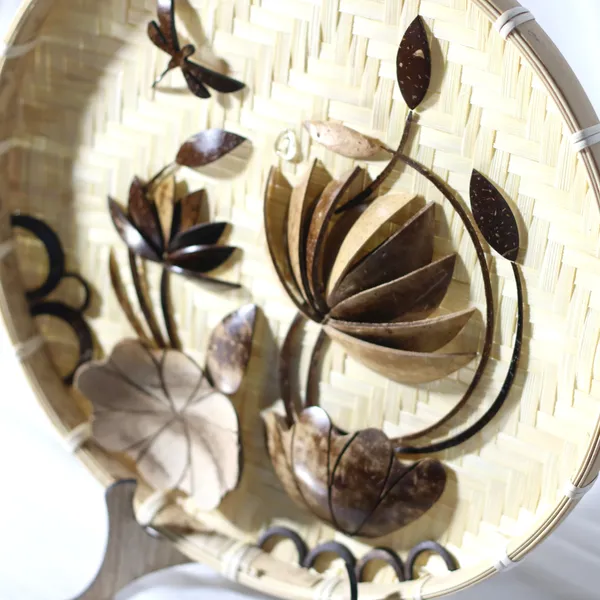 TRANH DỪA ỐP NIA TRE DECOR, KHẮC CHỮ 0đ + TẶNG CHÂN ĐẾ / MẪU 1