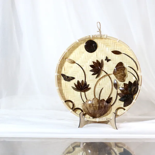 TRANH DỪA ỐP NIA TRE DECOR, KHẮC CHỮ 0đ + TẶNG CHÂN ĐẾ / MẪU 2