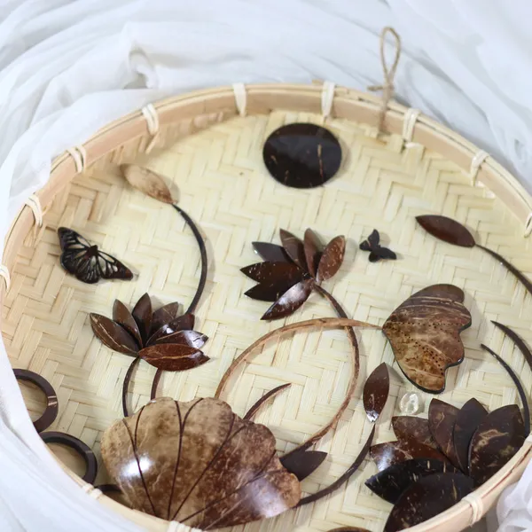 TRANH DỪA ỐP NIA TRE DECOR, KHẮC CHỮ 0đ + TẶNG CHÂN ĐẾ / MẪU 2