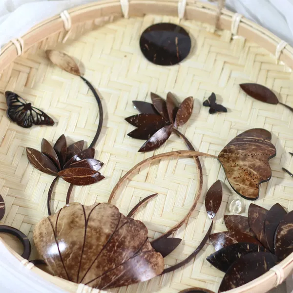 TRANH DỪA ỐP NIA TRE DECOR, KHẮC CHỮ 0đ + TẶNG CHÂN ĐẾ / MẪU 2