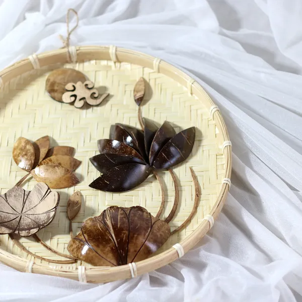 TRANH DỪA ỐP NIA TRE DECOR, KHẮC CHỮ 0đ + TẶNG CHÂN ĐẾ / MẪU 3