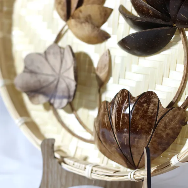 TRANH DỪA ỐP NIA TRE DECOR, KHẮC CHỮ 0đ + TẶNG CHÂN ĐẾ / MẪU 3