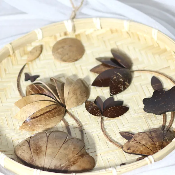 TRANH DỪA ỐP NIA TRE DECOR, KHẮC CHỮ 0đ + TẶNG CHÂN ĐẾ / MẪU 4