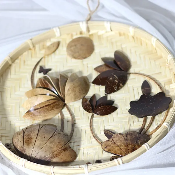 TRANH DỪA ỐP NIA TRE DECOR, KHẮC CHỮ 0đ + TẶNG CHÂN ĐẾ / MẪU 4