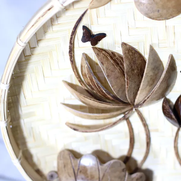 TRANH DỪA ỐP NIA TRE DECOR, KHẮC CHỮ 0đ + TẶNG CHÂN ĐẾ / MẪU 4