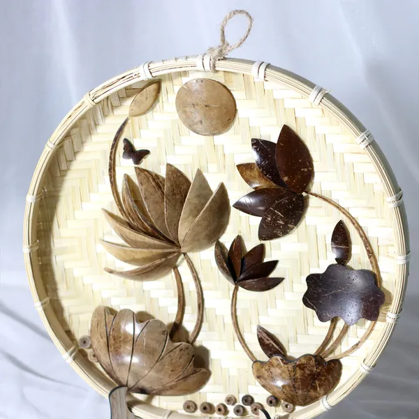 TRANH DỪA ỐP NIA TRE DECOR, KHẮC CHỮ 0đ + TẶNG CHÂN ĐẾ / MẪU 4