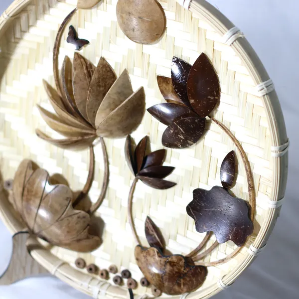 TRANH DỪA ỐP NIA TRE DECOR, KHẮC CHỮ 0đ + TẶNG CHÂN ĐẾ / MẪU 4