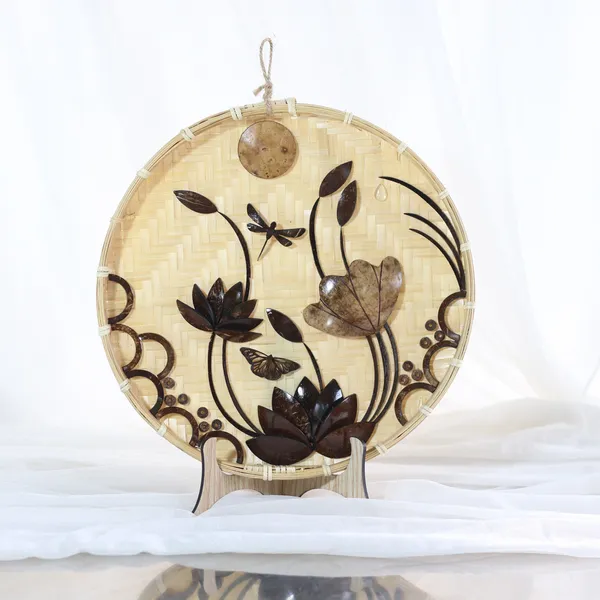 TRANH DỪA ỐP NIA TRE DECOR, KHẮC CHỮ 0đ + TẶNG CHÂN ĐẾ / MẪU 5
