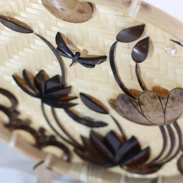 TRANH DỪA ỐP NIA TRE DECOR, KHẮC CHỮ 0đ + TẶNG CHÂN ĐẾ / MẪU 5