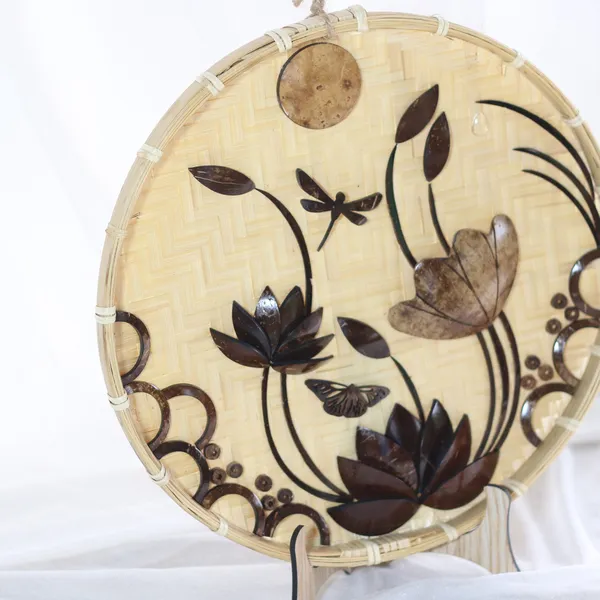 TRANH DỪA ỐP NIA TRE DECOR, KHẮC CHỮ 0đ + TẶNG CHÂN ĐẾ / MẪU 5
