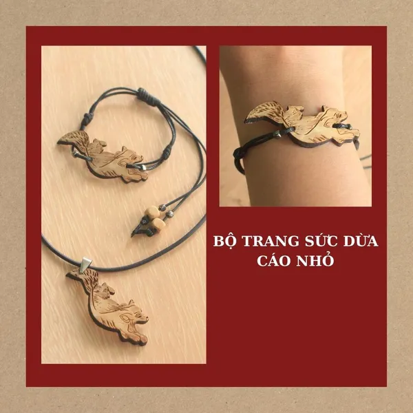 BỘ TRANG SỨC DỪA CÁO NHỎ ( 2 MÓN ) 