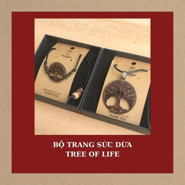 BỘ TRANG SỨC DỪA TREE OF LIFE ( 2 MÓN ) 
