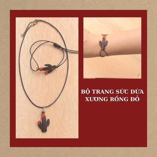 BỘ TRANG SỨC XƯƠNG RỒNG ĐỎ (3 MÓN)