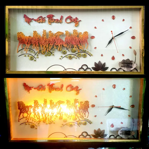 TRANH HỘP KIẾNG ĐỒNG HỒ 40x80cm - MÃ ĐÁO THÀNH CÔNG