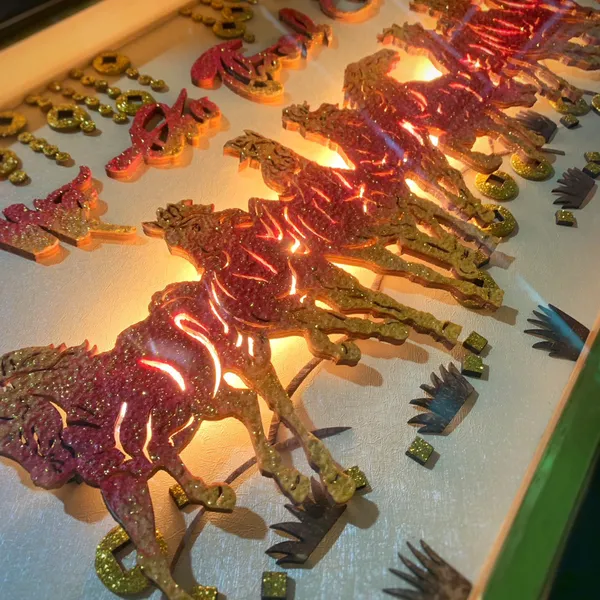 TRANH HỘP KIẾNG ĐỒNG HỒ 40x80cm - MÃ ĐÁO THÀNH CÔNG