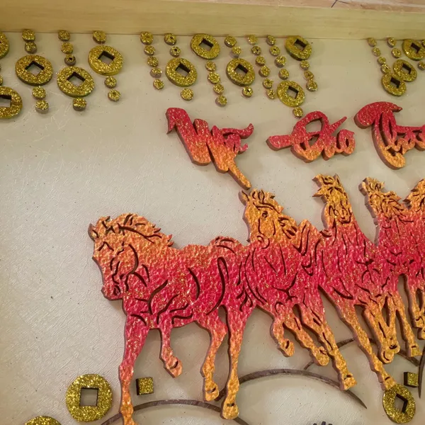 TRANH HỘP KIẾNG ĐỒNG HỒ 40x80cm - MÃ ĐÁO THÀNH CÔNG