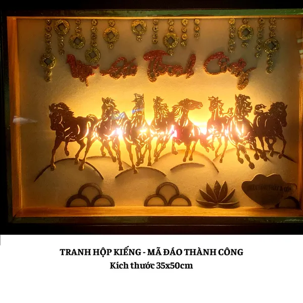 TRANH HỘP KIẾNG 35x50cm  - MÃ ĐÁO THÀNH CÔNG